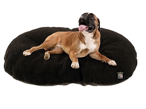 Oval Cushions For Baskets Truffle & Dark Brown Fleece - Various Sizes